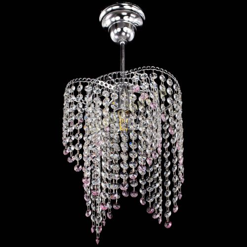 Люстра Вектор №5 розовая в Новокузнецке Гусь Хрустальный