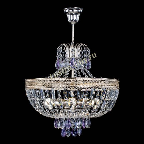 Люстра Венеция Астра №5 фиолетовая в Новокузнецке Гусь Хрустальный