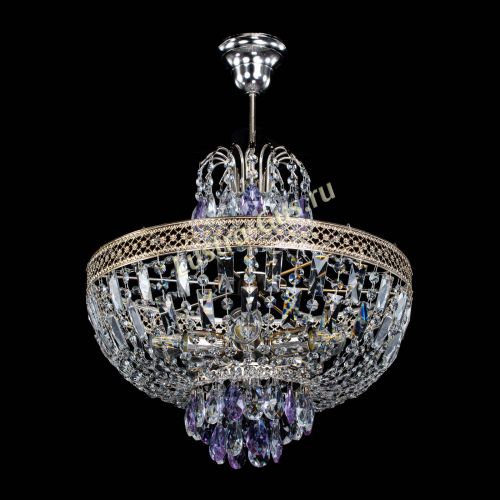 Люстра Венеция Астра №5 фиолетовая в Новокузнецке Гусь Хрустальный
