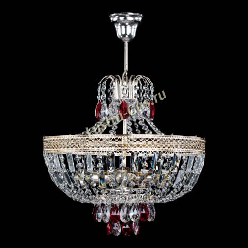 Люстра Венеция Астра №5 красная в Новокузнецке Гусь Хрустальный