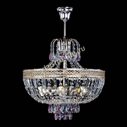 Люстра Венеция Астра №5 розовая в Новокузнецке Гусь Хрустальный