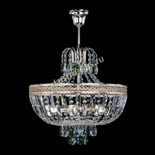 Люстра Венеция Астра №5 зеленая в Новокузнецке Гусь Хрустальный