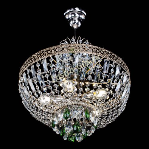 Люстра Венеция Астра №5 зеленая в Новокузнецке Гусь Хрустальный