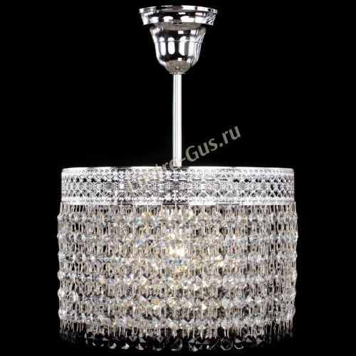 Люстра Венеция Капель №1 с подвесом Черная в Новокузнецке Гусь Хрустальный