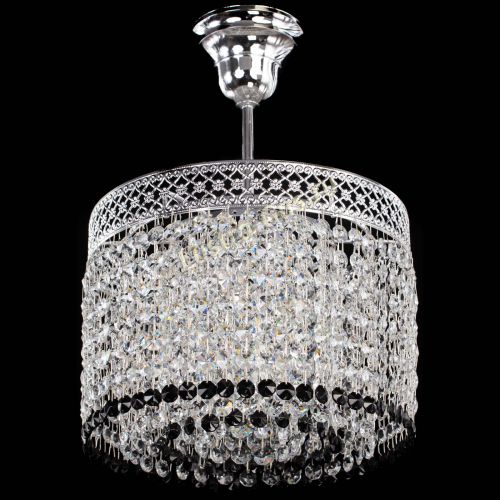 Люстра Венеция Капель №1 с подвесом Черная в Новокузнецке Гусь Хрустальный