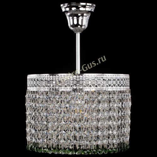 Люстра Венеция Капель №1 с подвесом Зеленая в Новокузнецке Гусь Хрустальный