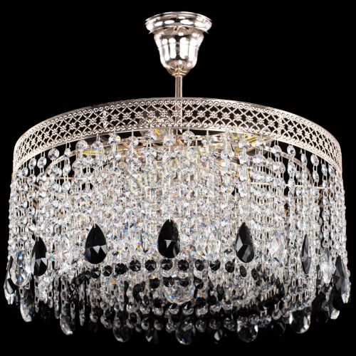 Люстра Венеция Капель журавлик черная в Новокузнецке Гусь Хрустальный