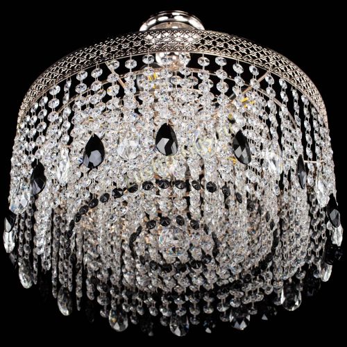 Люстра Венеция Капель журавлик черная в Новокузнецке Гусь Хрустальный