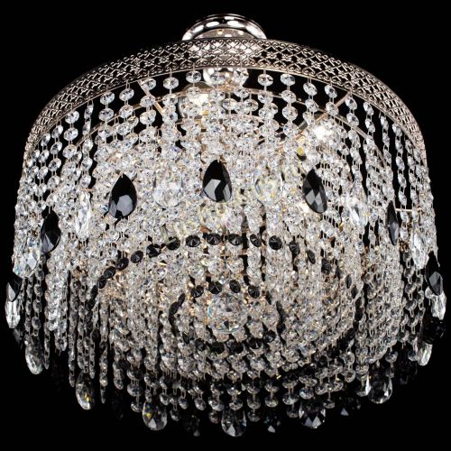 Люстра Венеция Капель журавлик черная в Новокузнецке Гусь Хрустальный