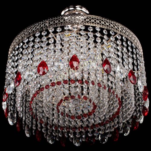 Люстра Венеция Капель журавлик красная в Новокузнецке Гусь Хрустальный