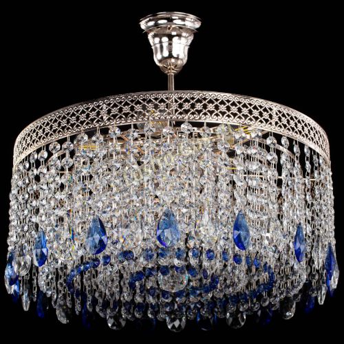 Люстра Венеция Капель журавлик синяя в Новокузнецке Гусь Хрустальный