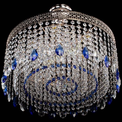 Люстра Венеция Капель журавлик синяя в Новокузнецке Гусь Хрустальный