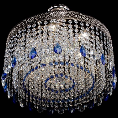 Люстра Венеция Капель журавлик синяя в Новокузнецке Гусь Хрустальный