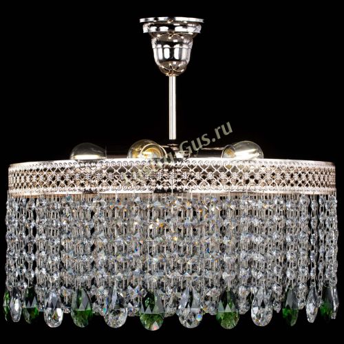 Люстра Венеция Капель журавлик зеленая в Новокузнецке Гусь Хрустальный
