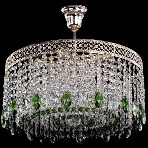 Люстра Венеция Капель журавлик зеленая в Новокузнецке Гусь Хрустальный