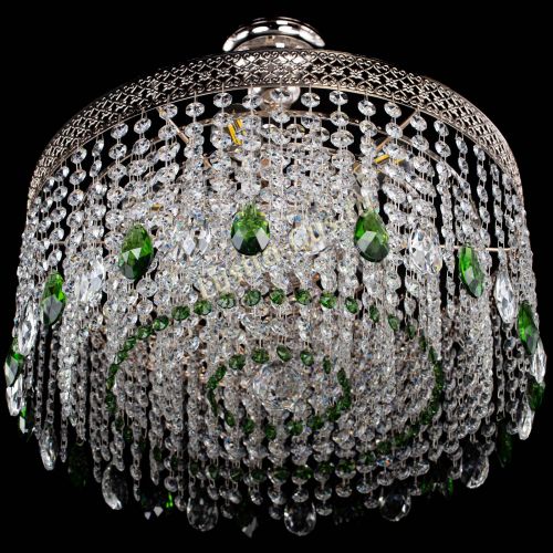 Люстра Венеция Капель журавлик зеленая в Новокузнецке Гусь Хрустальный