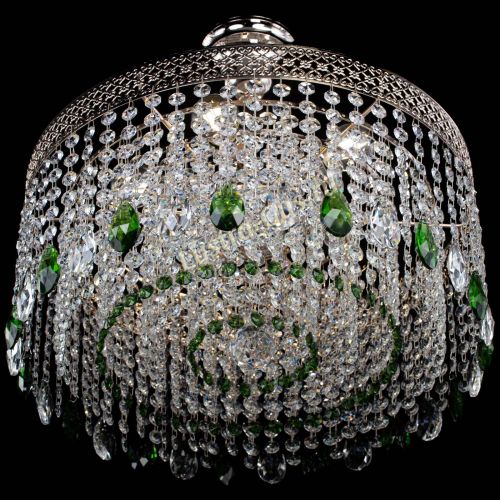 Люстра Венеция Капель журавлик зеленая в Новокузнецке Гусь Хрустальный