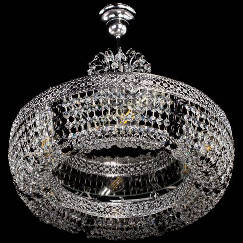 Люстра Венеция Кольцо с подвесом Черная в Новокузнецке Гусь Хрустальный