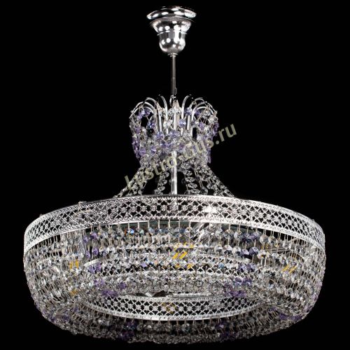 Люстра Венеция Кольцо с подвесом Фиолетовая в Новокузнецке Гусь Хрустальный