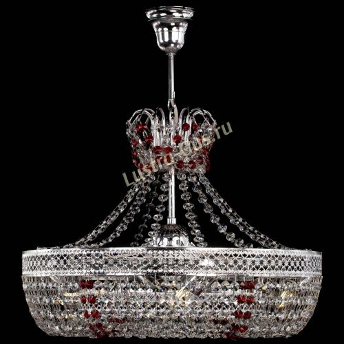 Люстра Венеция Кольцо с подвесом Красная в Новокузнецке Гусь Хрустальный