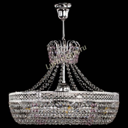 Люстра Венеция Кольцо с подвесом Розовая в Новокузнецке Гусь Хрустальный