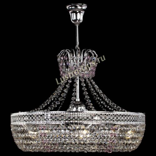 Люстра Венеция Кольцо с подвесом Розовая в Новокузнецке Гусь Хрустальный