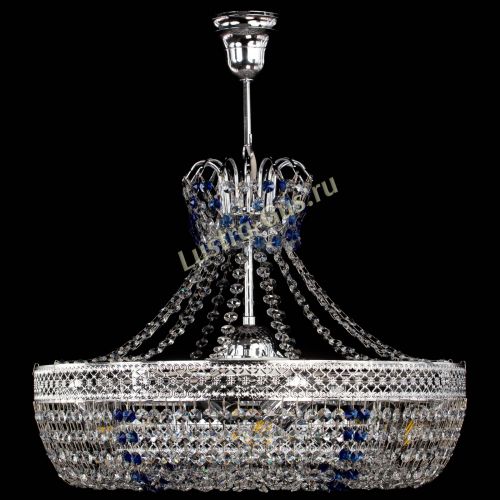 Люстра Венеция Кольцо с подвесом Синяя в Новокузнецке Гусь Хрустальный