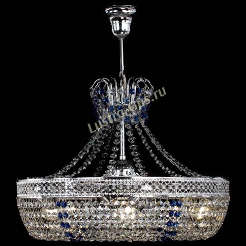 Люстра Венеция Кольцо с подвесом Синяя в Новокузнецке Гусь Хрустальный