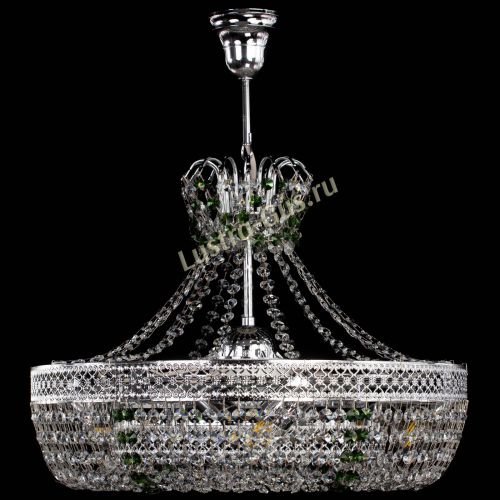 Люстра Венеция Кольцо с подвесом Зеленая в Новокузнецке Гусь Хрустальный