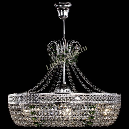 Люстра Венеция Кольцо с подвесом Зеленая в Новокузнецке Гусь Хрустальный