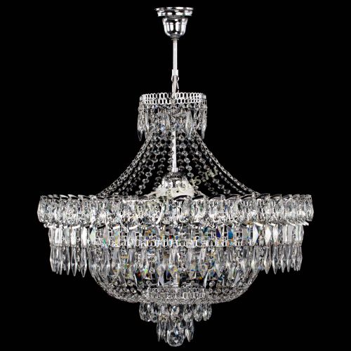 Люстра Водопад перо с подвесом в Новокузнецке Гусь Хрустальный