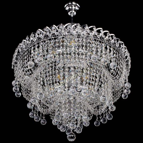 Люстра Водопад Софья №8 с подвесом  в Новокузнецке Гусь Хрустальный