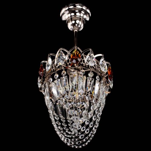 Люстра Водоворот №1 мини с подвесом чайная в Новокузнецке Гусь Хрустальный