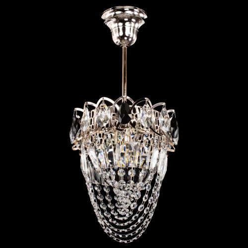 Люстра Водоворот №1 мини с подвесом черная в Новокузнецке Гусь Хрустальный