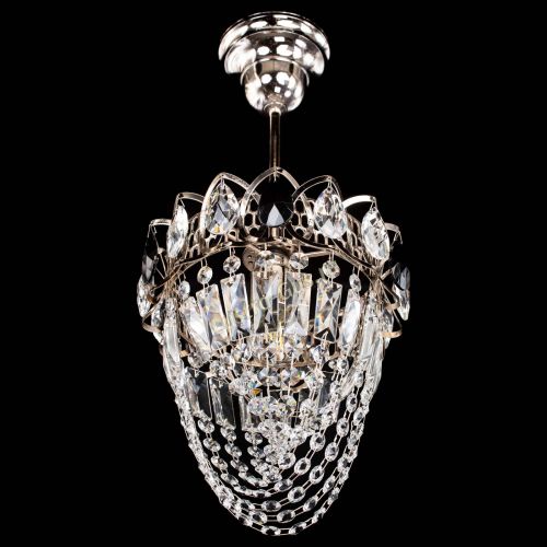 Люстра Водоворот №1 мини с подвесом черная в Новокузнецке Гусь Хрустальный