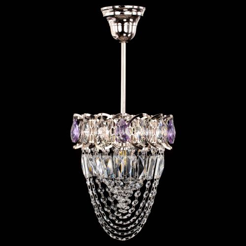 Люстра Водоворот №1 мини с подвесом фиолетовая в Новокузнецке Гусь Хрустальный