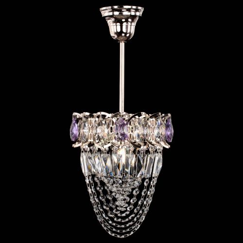Люстра Водоворот №1 мини с подвесом фиолетовая в Новокузнецке Гусь Хрустальный