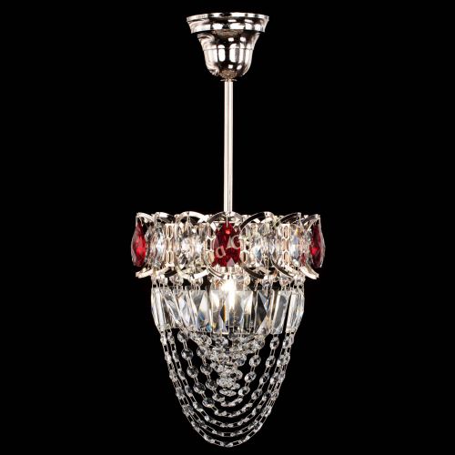 Люстра Водоворот №1 мини с подвесом красная в Новокузнецке Гусь Хрустальный