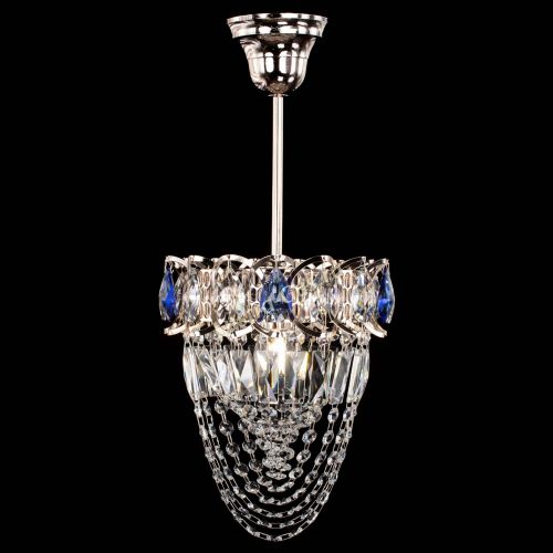 Люстра Водоворот №1 мини с подвесом синяя в Новокузнецке Гусь Хрустальный