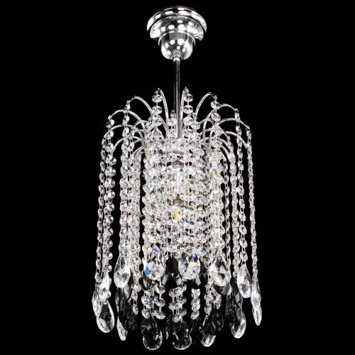 Люстра Зима капель журавлик черная в Новокузнецке Гусь Хрустальный