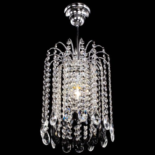 Люстра Зима капель журавлик черная в Новокузнецке Гусь Хрустальный