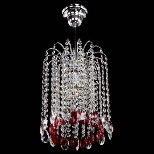 Люстра Зима капель журавлик красная в Новокузнецке Гусь Хрустальный