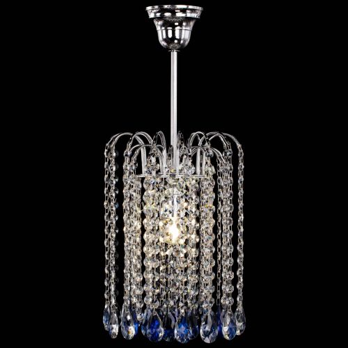 Люстра Зима капель журавлик синяя в Новокузнецке Гусь Хрустальный