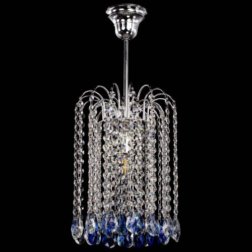 Люстра Зима капель журавлик синяя в Новокузнецке Гусь Хрустальный