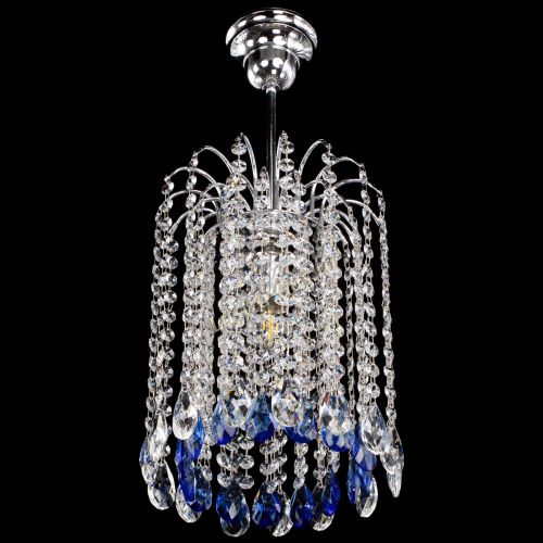 Люстра Зима капель журавлик синяя в Новокузнецке Гусь Хрустальный