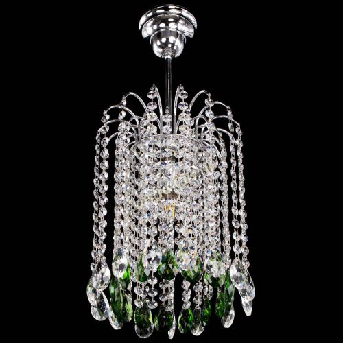 Люстра Зима капель журавлик розовая в Новокузнецке Гусь Хрустальный