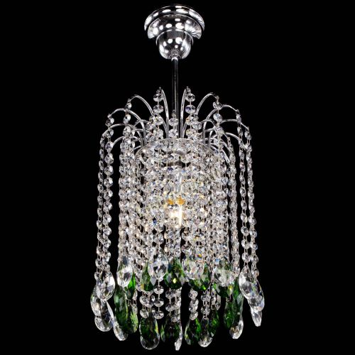 Люстра Зима капель журавлик розовая в Новокузнецке Гусь Хрустальный