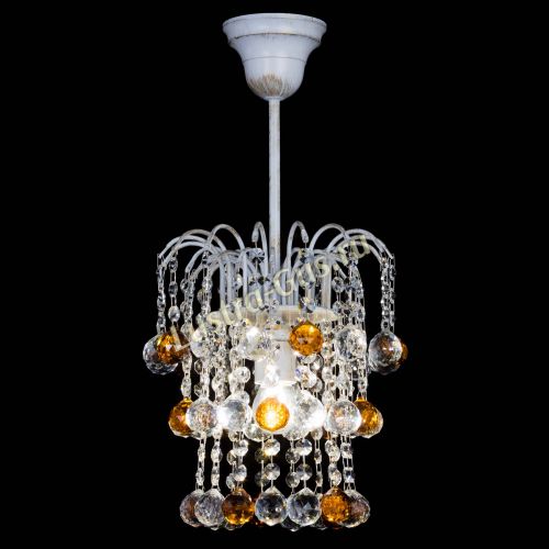 Люстра Зима шар чайная (белая патина)  в Новокузнецке Гусь Хрустальный