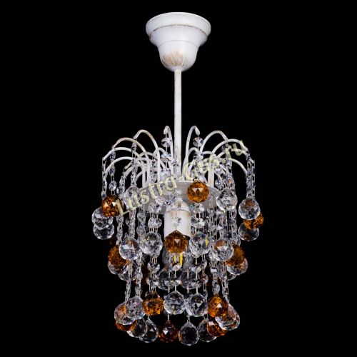 Люстра Зима шар чайная (белая патина)  в Новокузнецке Гусь Хрустальный