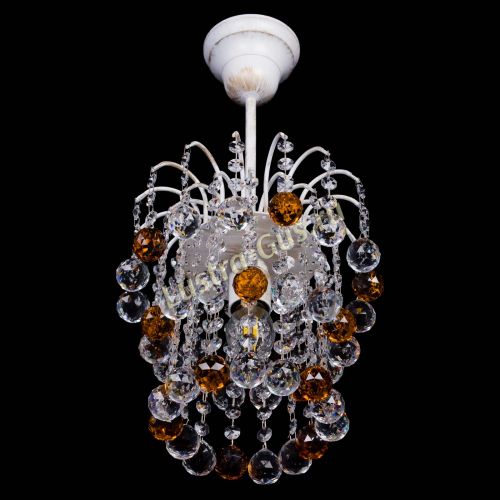 Люстра Зима шар чайная (белая патина)  в Новокузнецке Гусь Хрустальный